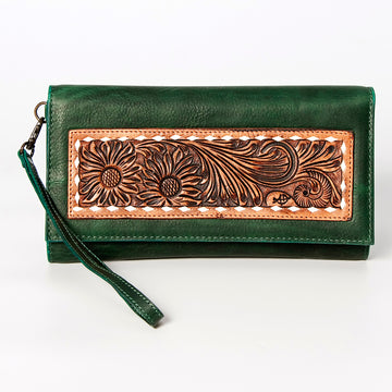 American Darling Wristlet Hand Tooled Genuine Leather Women Bag Western Handbag Purse |